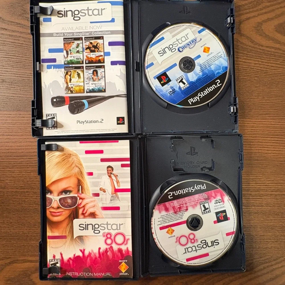 Sony PlayStation 2 Music Dance Game Lot 4 PS2 SingStar Britney EyeToy Good Condi